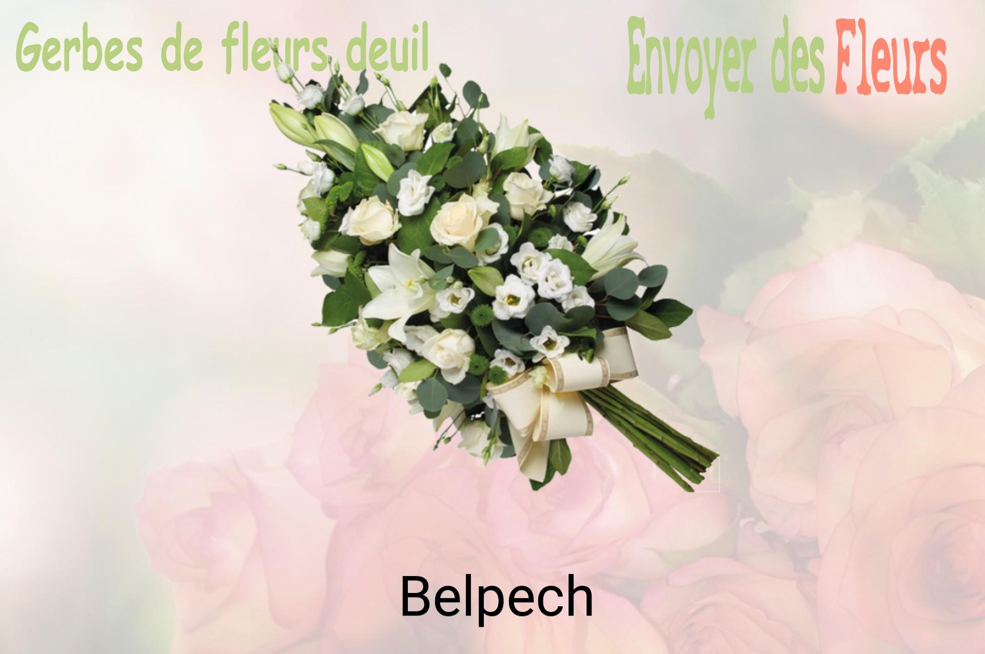 Gerbe de fleurs de deuil livrée à Belpech